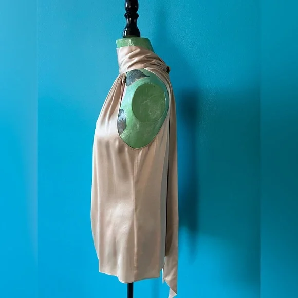 Ramy Brook Cara gold halter Top sz S - Picture 4 of 8